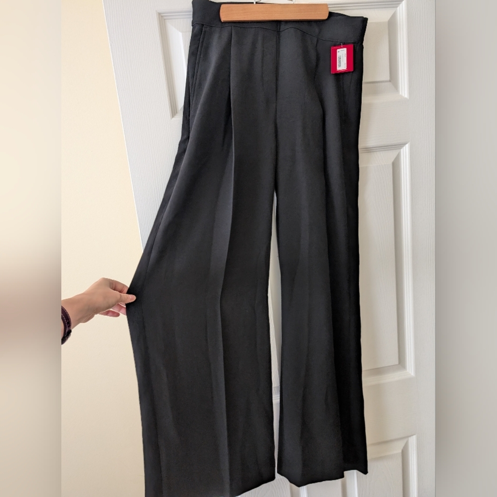 Crepe Pleated Trouser Black Medium M NWT
